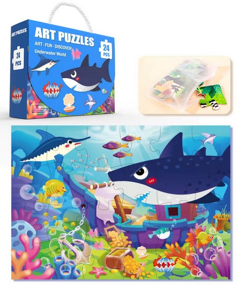Educational puzzle for children : Learning, colors, and imagination