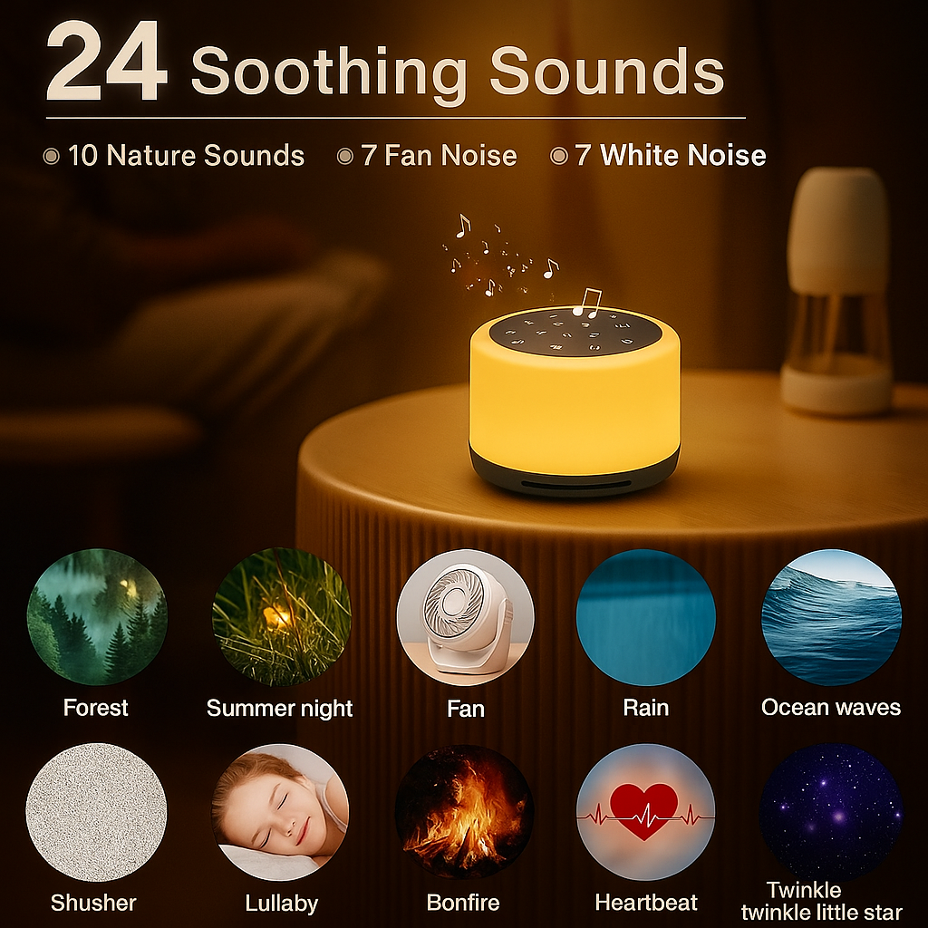 White noise machine & 7-color night light